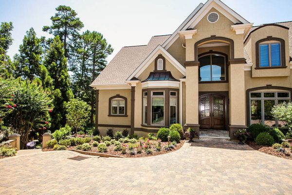 landscape design around front entryway