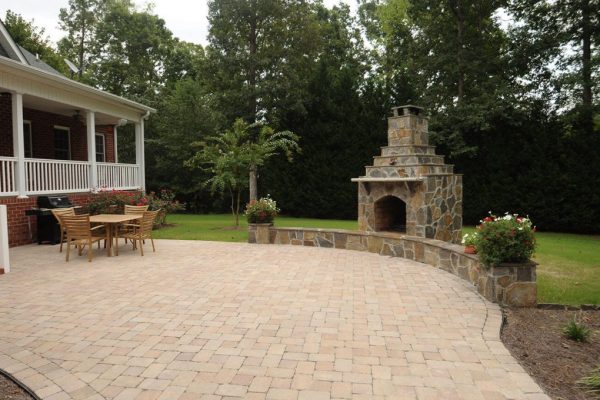 backyard fireplace design and build