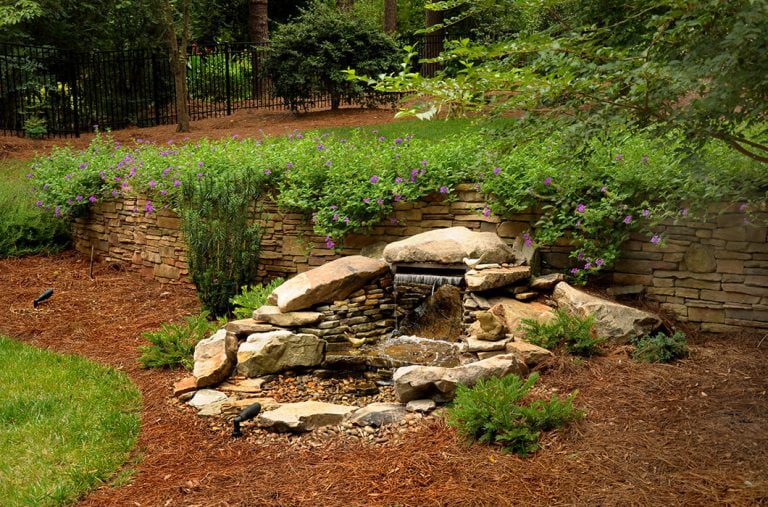 backyard waterfall