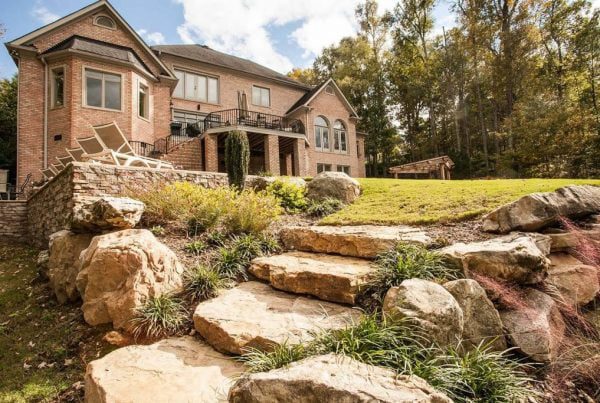 backyard landscape hardscape design inspiration