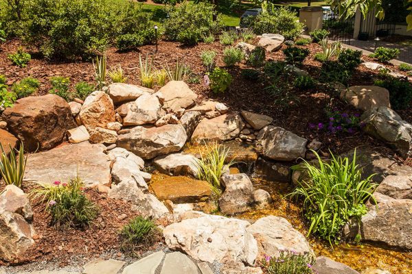 landscape architecture - stone water feature