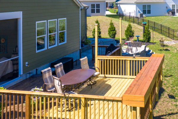 Second-story deck in Charlotte NC by MetroGreenscape