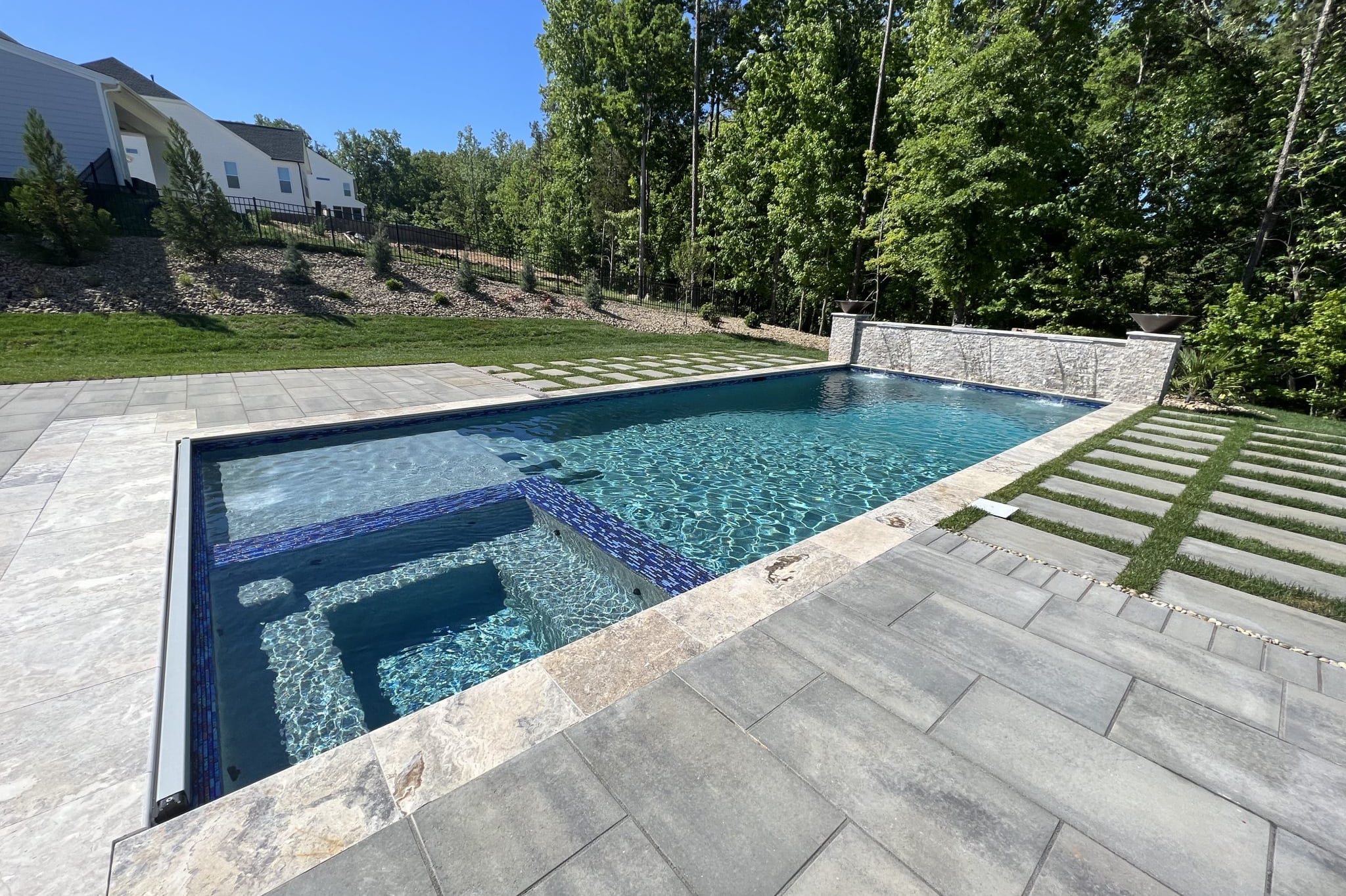 luxury pool and landscaping